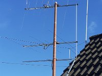 23 cm horizontal, 70 cm und 2 m horizontal, vertikal  Neue Antennen für umlaufende Satteliten.
